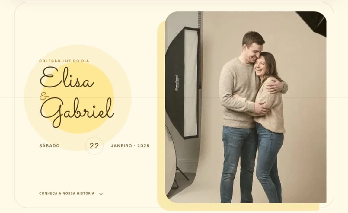 Prévia do template Golden Promise
